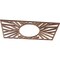 Ekena Millwork Hoover Wood Fretwork Pierced Ceiling Medallion, Walnut, 16"W x 8"H x 5 7/8"ID x 1/4"T CMWP16X08X0250HOWA - alternate 4